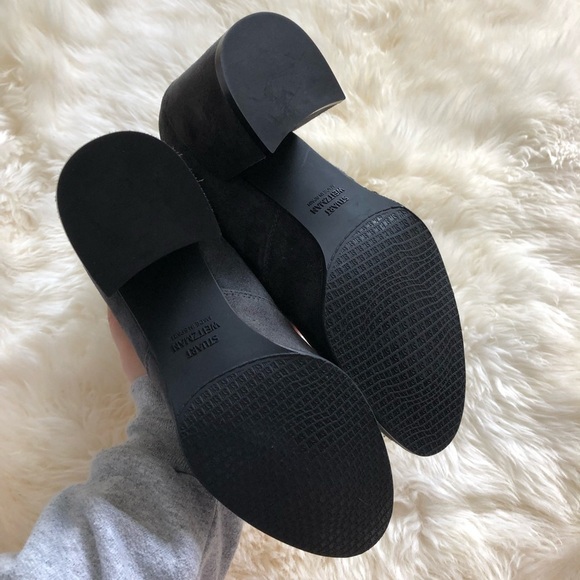 Stuart Weitzman Shorty Slate Suede Bootie 6 - Picture 7 of 8